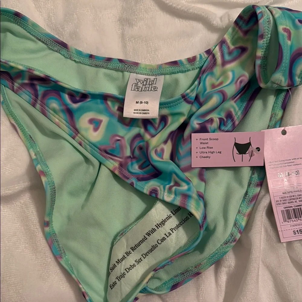 Colorful Heart Print Bikini Set - Picture 3 of 4